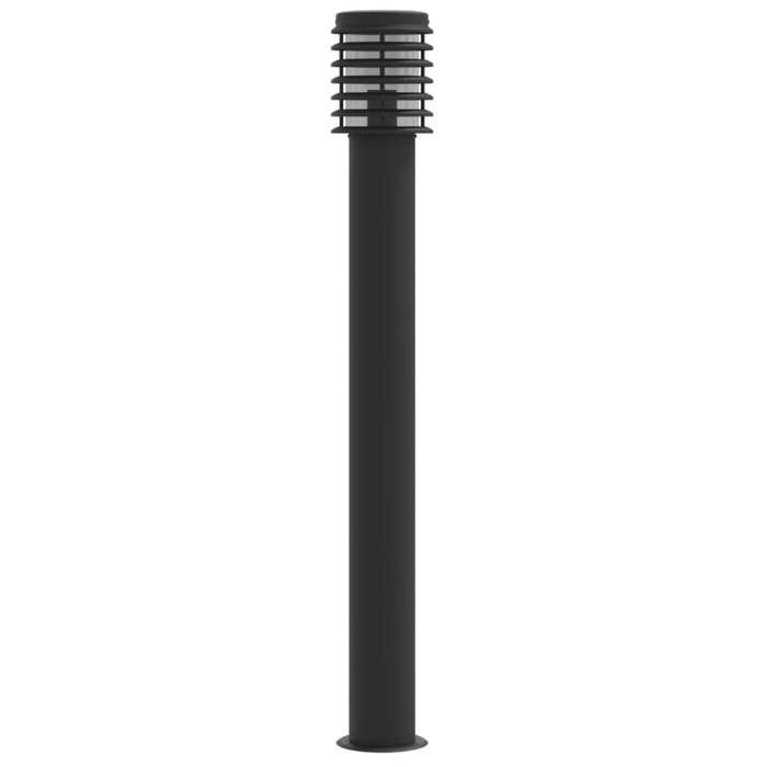 VidaXL Lampadaire d'extérieur noir 110 cm acier inoxydable, éclairage au sol d'extérieur, éclairage au sol de jardin, 4006363