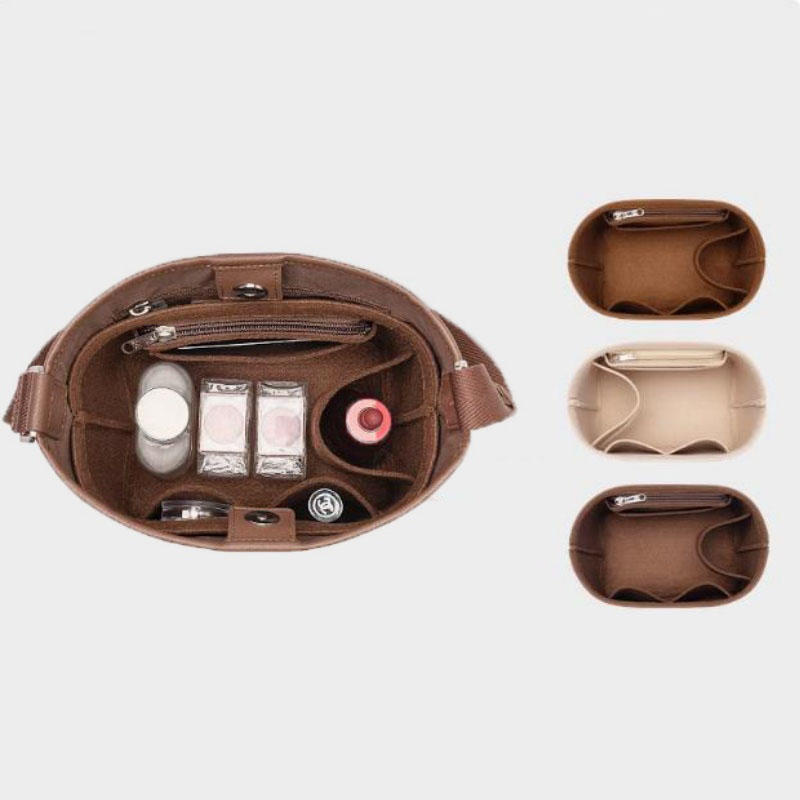 Felt Insert Bag Cosmetic Organizer Insert For Goyard Tote,Makeup Bags With Zipper, Inner Pouch Fit Luxury Handbags For Women