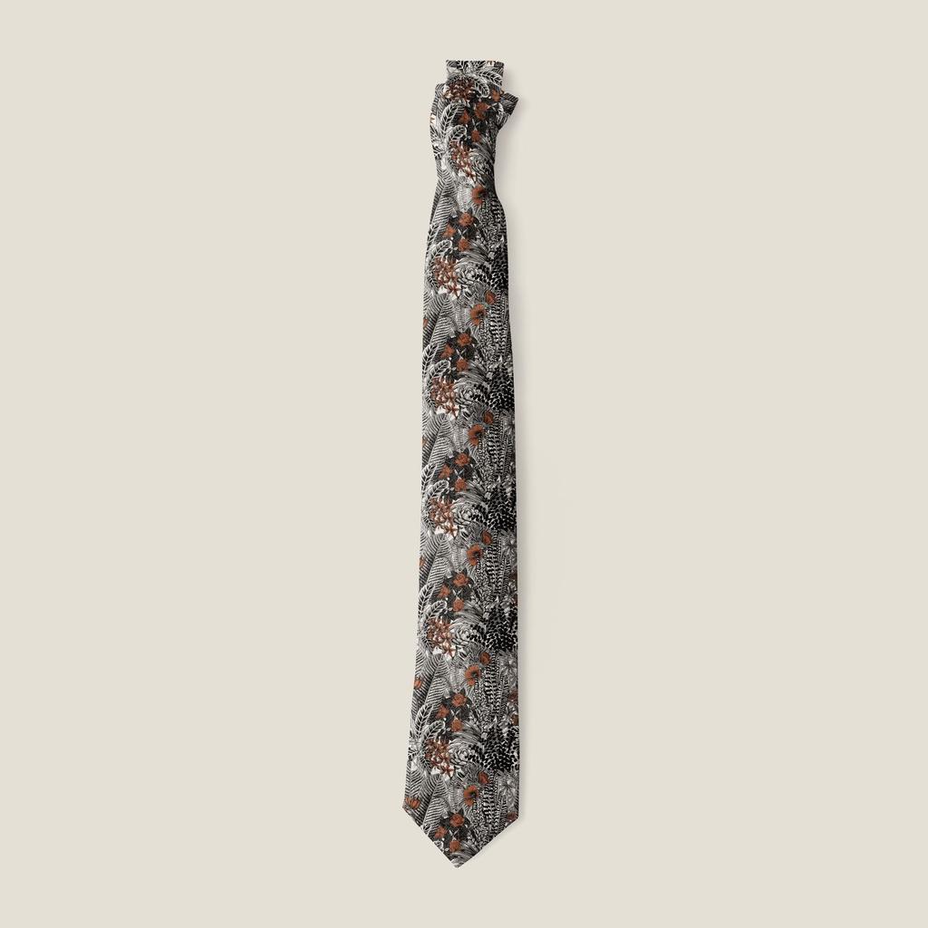 2024 Spring Original 8Cm Printed Tie Vintage Ins Men'S And Women'S Wide Edition Vintage Casual Animal Tie