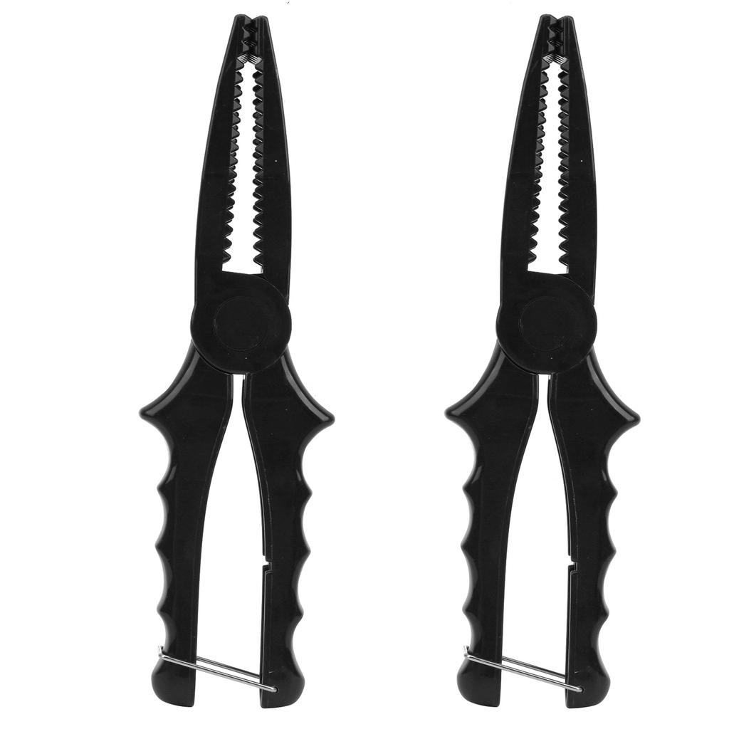 Fishing Pliers ABS Fish Clamp Grip Catch Release Tool Fish Body Holder Tongs ScissorsBlack
