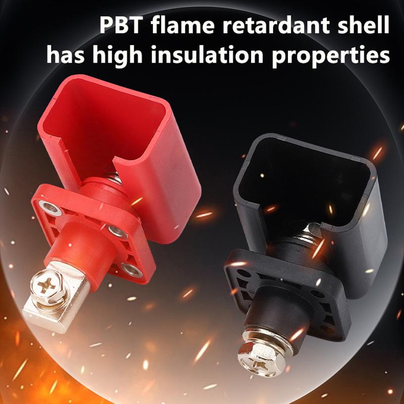 2 Adet 200A Tamamen Bakır Lityum Pil Enerji Depolama Terminali Pil Konnektörü Pil Depolama Terminal Direği