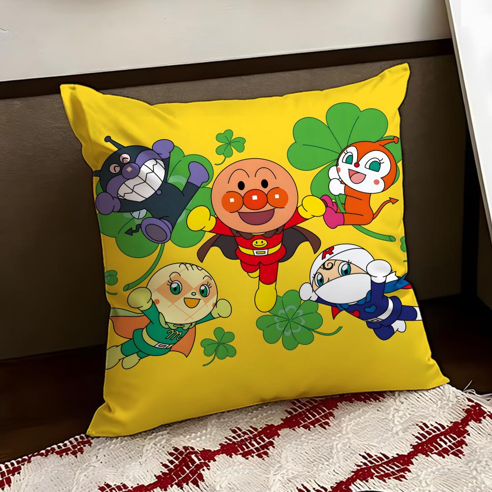 Cute AAnpanman anime Cushion Cover Reversible Soft Durable Pillow Cover Home  Car MultiScene Use for Daily Comfort