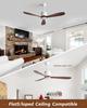 European Minimalist 52-inch Variable Frequency Ceiling Fan Light for Living Room & Dining Area