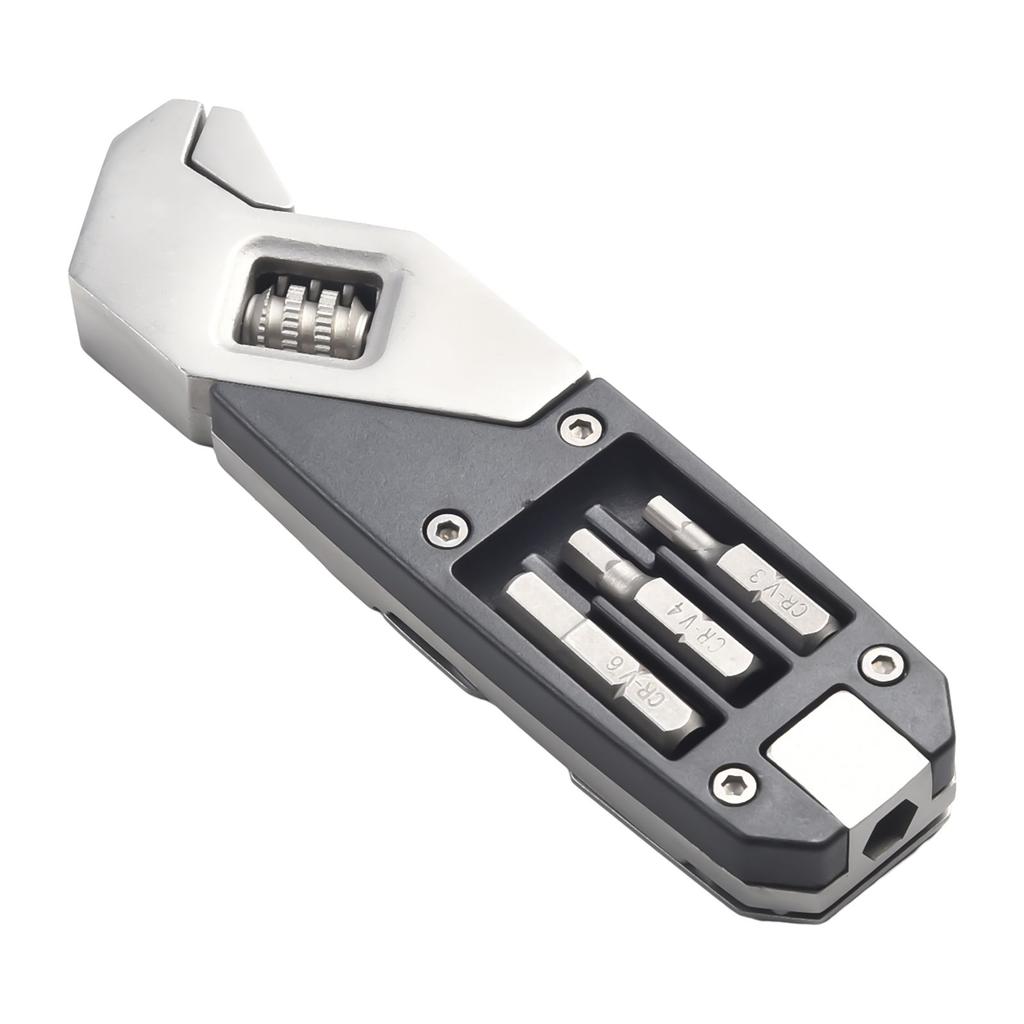 Stainless Steel Adjustable Wrench Folding Hex Wrench with Multi Function Capability for Outdoor and Household Applications