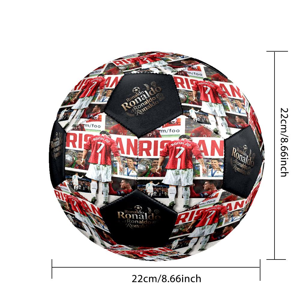 Ronaldo's Iconic Number Seven Size 5 Football Machine-Stitched Indoor/Outdoor Training and Matches Unique Gift for Soccer Lovers