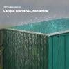 7 X 5ft Galvanised Metal Shed, with Sliding Door - Green