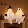Versatile Holiday Venue Settings Halloween Hanging Ghost Light, Decorative Couple Lamp with Witch Hats Decor, Reusable Hat Set Seasonal