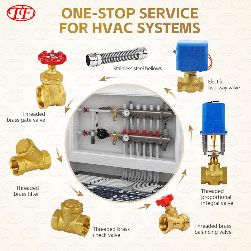 TF DN25 PN16 Household Plumbing Brass Threaded Soft Seal Non Return Check Valve