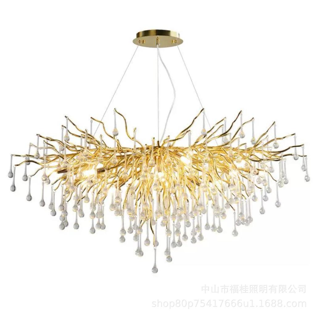 Modern Luxury Crystal Branch Chandelier for Bedroom & Living Room