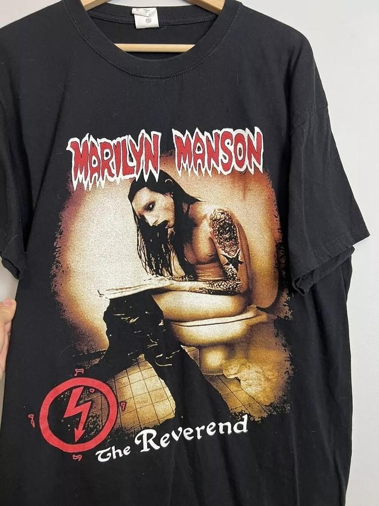 Marilyn Manson The Reverend Редкая группа 90-х Короткий рукав Унисекс Футболка S5XL Унисекс Футболка S