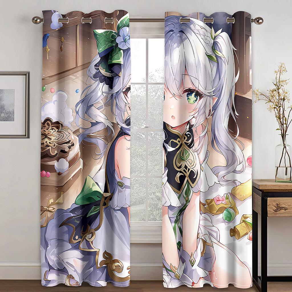 Children's Favorite Cartoon Anime Games Character Curtains 2 Panel Living Room Bedroom Balcony Den Kids Room Decor Curtains