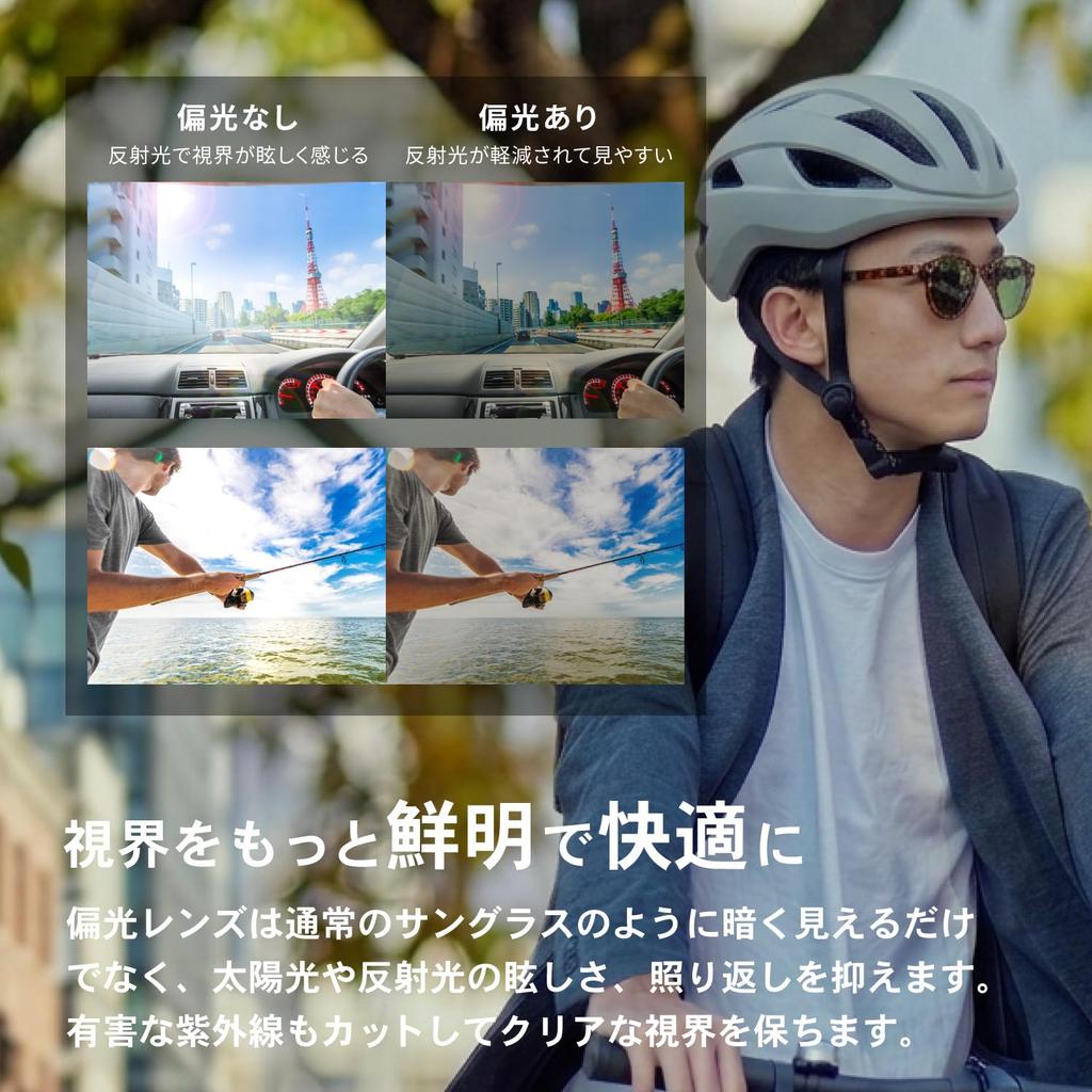 Evais Wellington UV400 for with Case [Fujita Optical] Sunglasses, Polarized, Style, Protection, Anti-Reflective, Ultra-Lightweight, TR90, Driving,