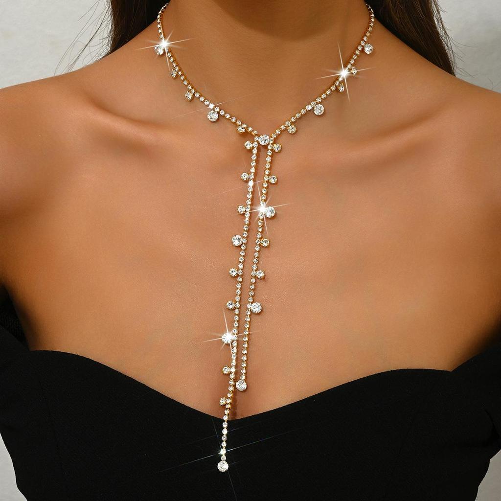 Europäisch Amerikanische Mehrschichtige Strass Körperkette Halskette - Sexy Strandschmuck