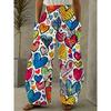 LOVE Cute Print Casual Long Pants