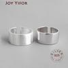 925er Sterlingsilber Schicker Stil Offener Ring Für Damen Große Glatte Breite Gesichtsringe für Damen Punk Stil Bijoux Femme