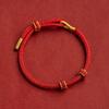 Benmingnian Woven DIY Gold Red Black Couple Bracelet (Semi-Finished)