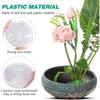 Round Ikebana Stem Holder Suction Cup Transparent Flower Arrangement Base Flower Fixing Bracket Vases Floral Fixed Base Holder Cup Holders 5