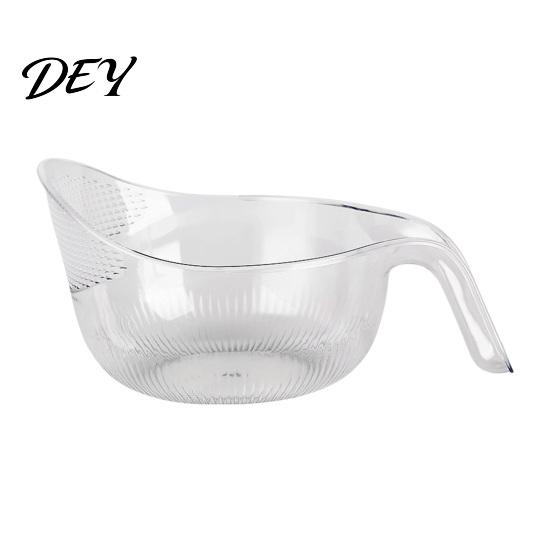 Kitchen Colander with Handle Multipurpose Rice Washing Bowl, Handle, Plastic Basin, Non Slip Fruit Washer for Quinoa Pasta Vegetables And Fruits