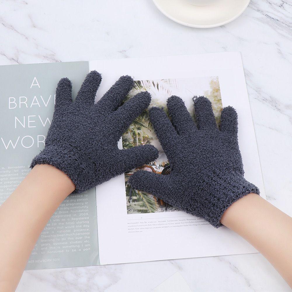 0-11 Years Old Lovely Soft Warm Baby Full Fingers Candy Color Kids Gloves Coral Plush Mittens