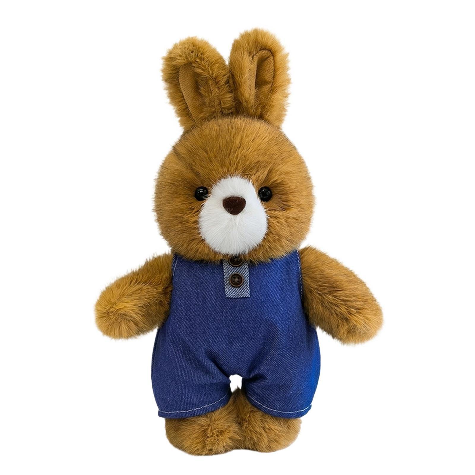 

Plush Bunny Doll with Dress Soft Stuffed Animal Toy for Couples Vintage Style Plush Rabbit Gift for Home Decoration and Collectors One Size