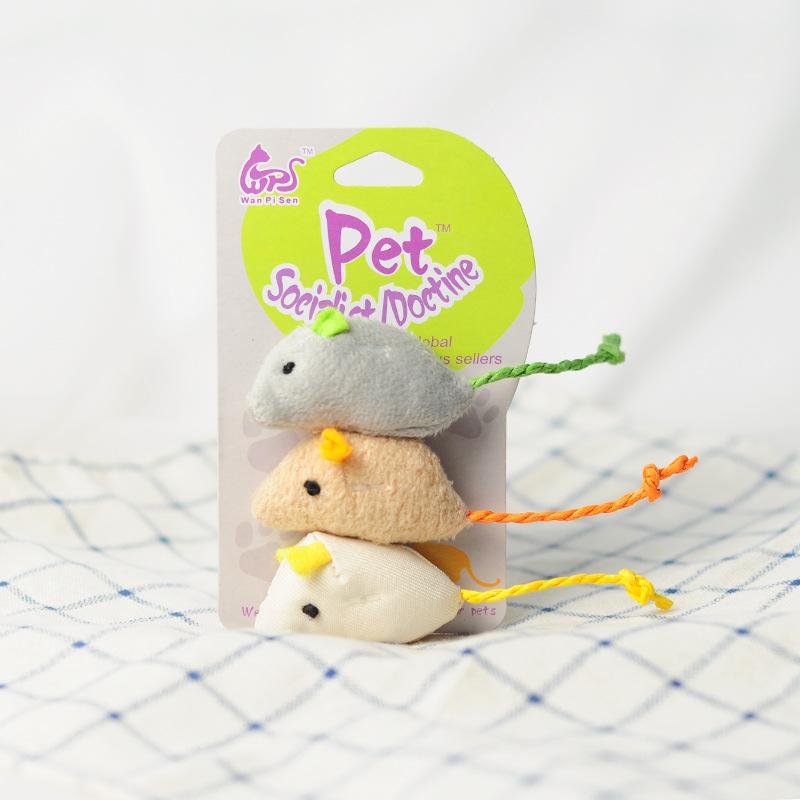 

3 шт. Новая плюшевая игрушка-симуляция мыши для кошек, устойчивая к укусам, плюшевая мышь, интерактивная игрушка-мышь для кошек, игрушка для кошек и котят