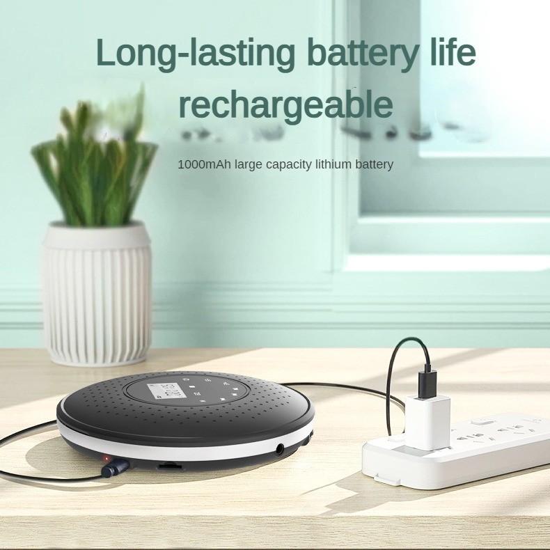 Intelligent Bluetooth Walkman Touch Screen White/Black Portable CD Player Ultra Thin CD Player 142*142*29mm