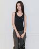 MUAHMUAH Slim Henley Neck Sleeveless [Black]