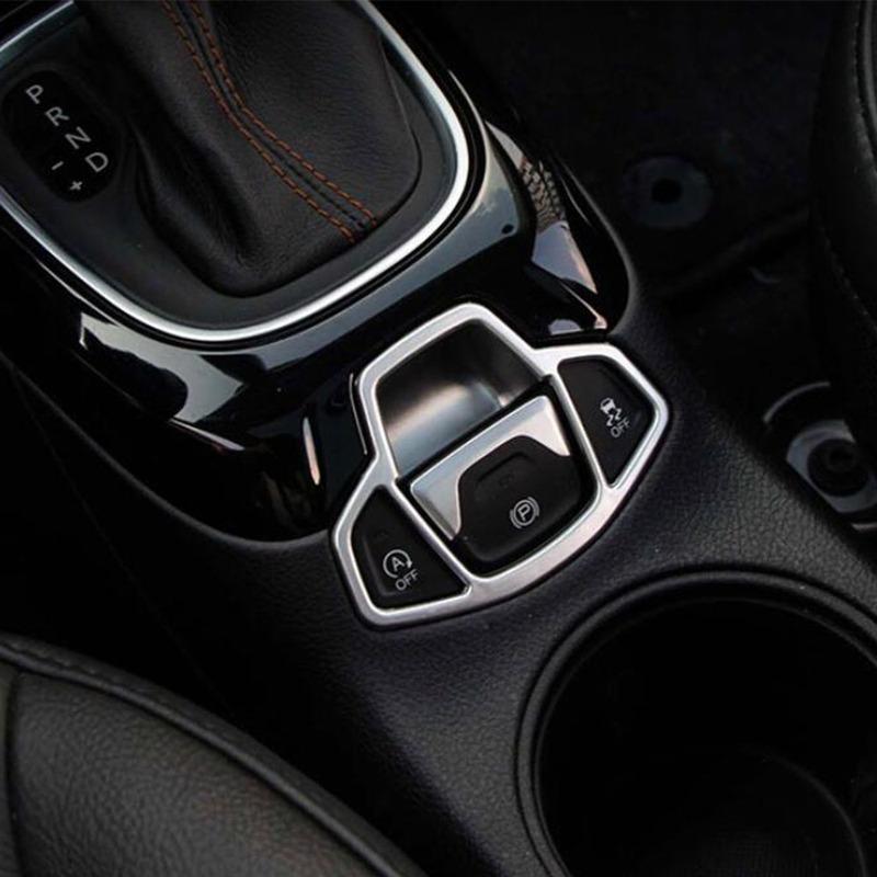 For Jeep Compass 2017 2018     Stick Cover Armrest Handrail Trim Frame Lamp Electronic Handbrake Parking Brake