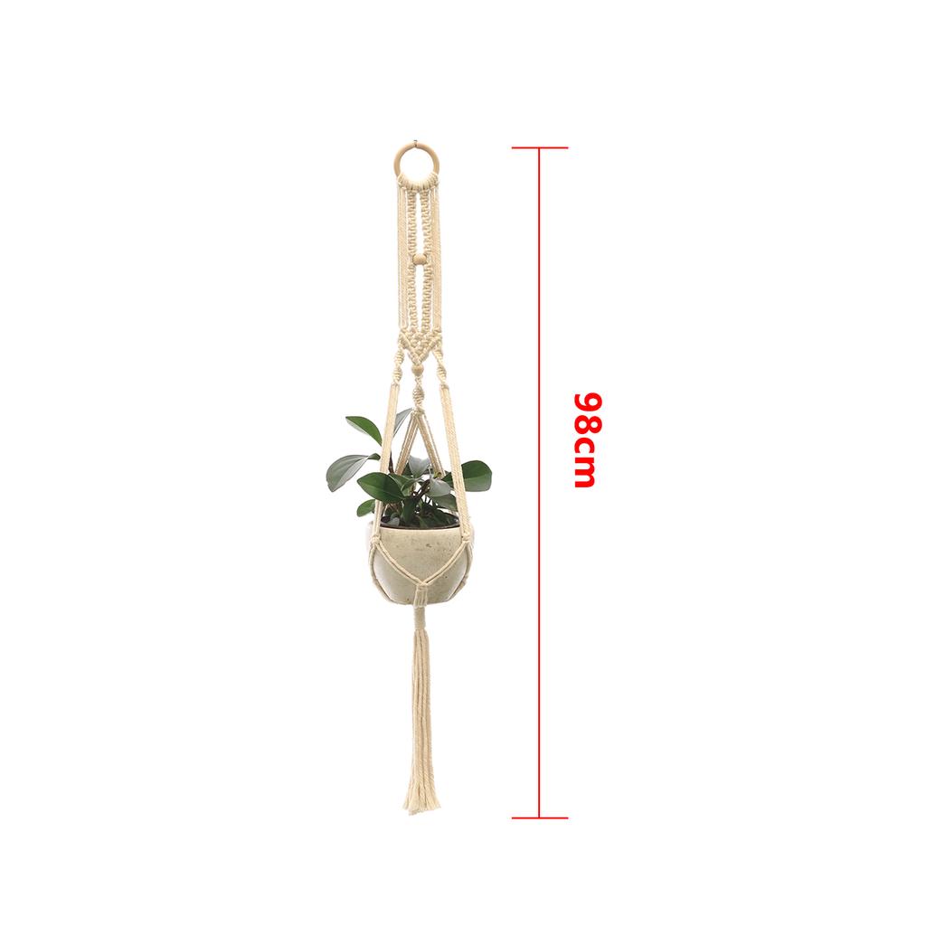 Hanging Plant Handmade Macrame Plant Hanger Flower Pot Planter Hanger Wall Decor Courtyard Garden Hanging Planter Hanging Basket