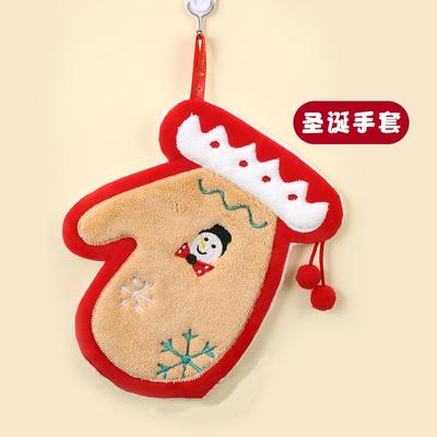 Hangable Christmas Towel, Kitchen Absorbent Cloth, Embroidered Hand Towel, Hand Towel
