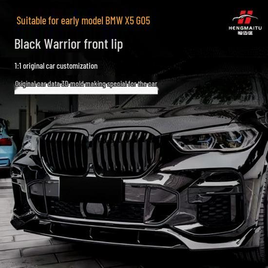 BMW X5 (2019-2022) G05 Black Warrior Front Lip Splitter Modification Kit