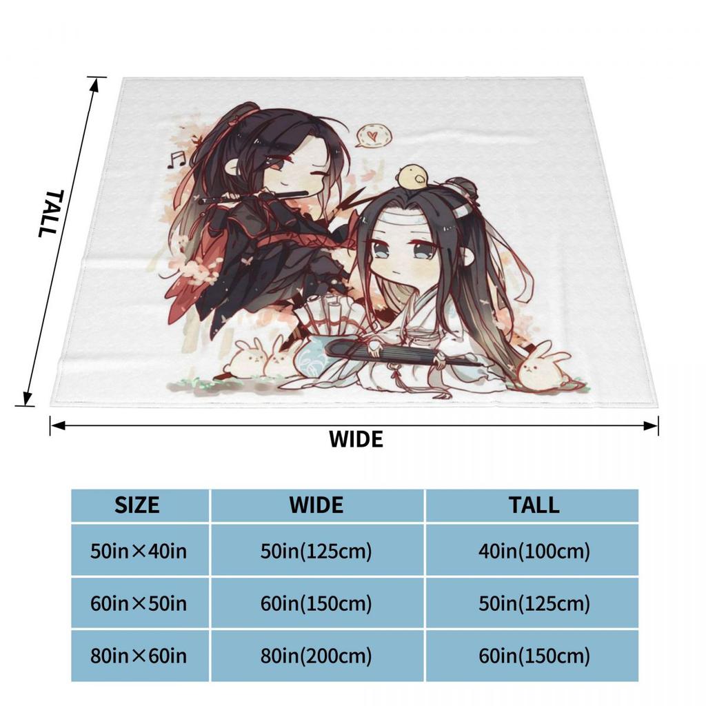 The Untamed Bromance Blanket Coral Fleece Plush Grandmaster of Demonic Cultivation Ultra-Soft Throw Blankets for Home Rug Piece