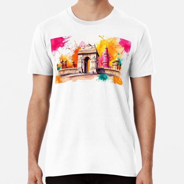New Delhi India Gate in a Burst of Colour S to 5XL Made in the AU/USA T-Shirt