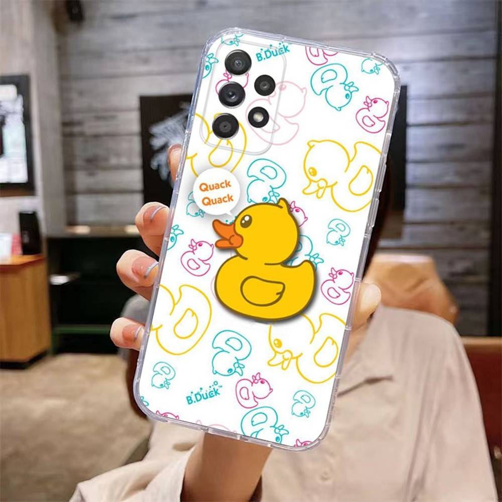 Yellow Duck Cute Phone Case For Samsung Galaxy A,71,70,52,51,40,31,50,50S,30S,21S,12,10,Note20ultra Transparent Cover samsunga21s