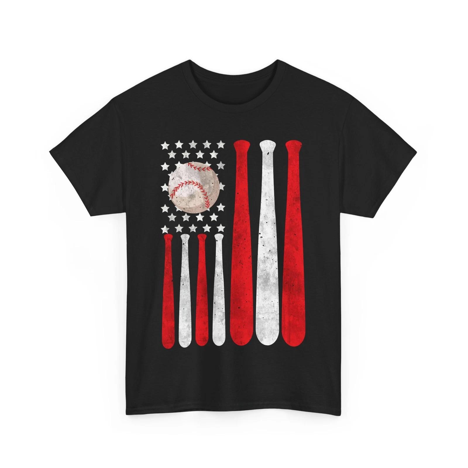 Baseball Bats American Flag Shirt, Baseball Player Shirt, Baseball Vintage Shirt S