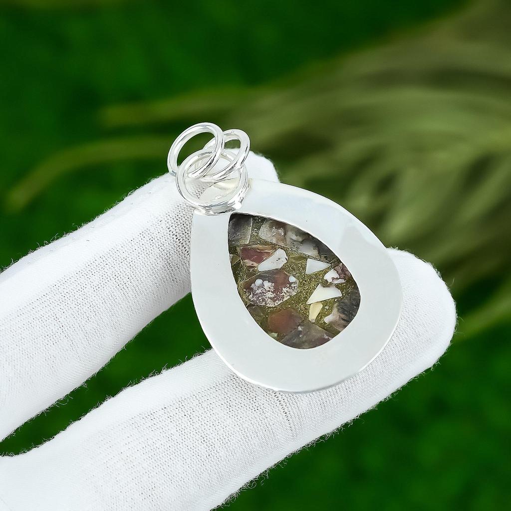 Copper Coconut Jasper Gemstone Daughter Wedding Birthday Pendant Sterling Silver