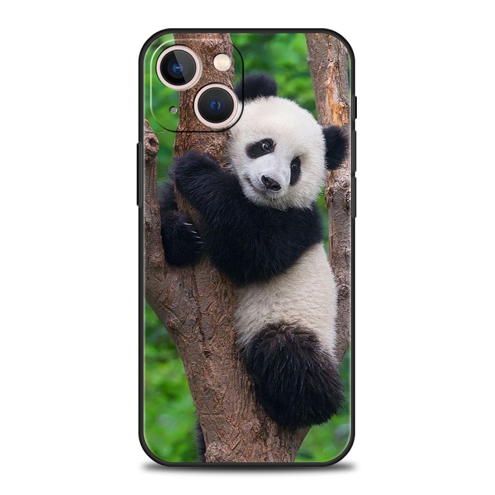 Luxury TPU Soft Phone Case For iPhone 17 Air 16E 16 11 15 14 Pro MAX 12 13 7 8 Plus X XR XS SE 2022 Cover panda
