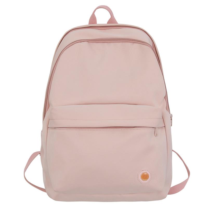 

Легкий однотонный школьный рюкзак, женский рюкзак, студенческий книжный рюкзак розовый