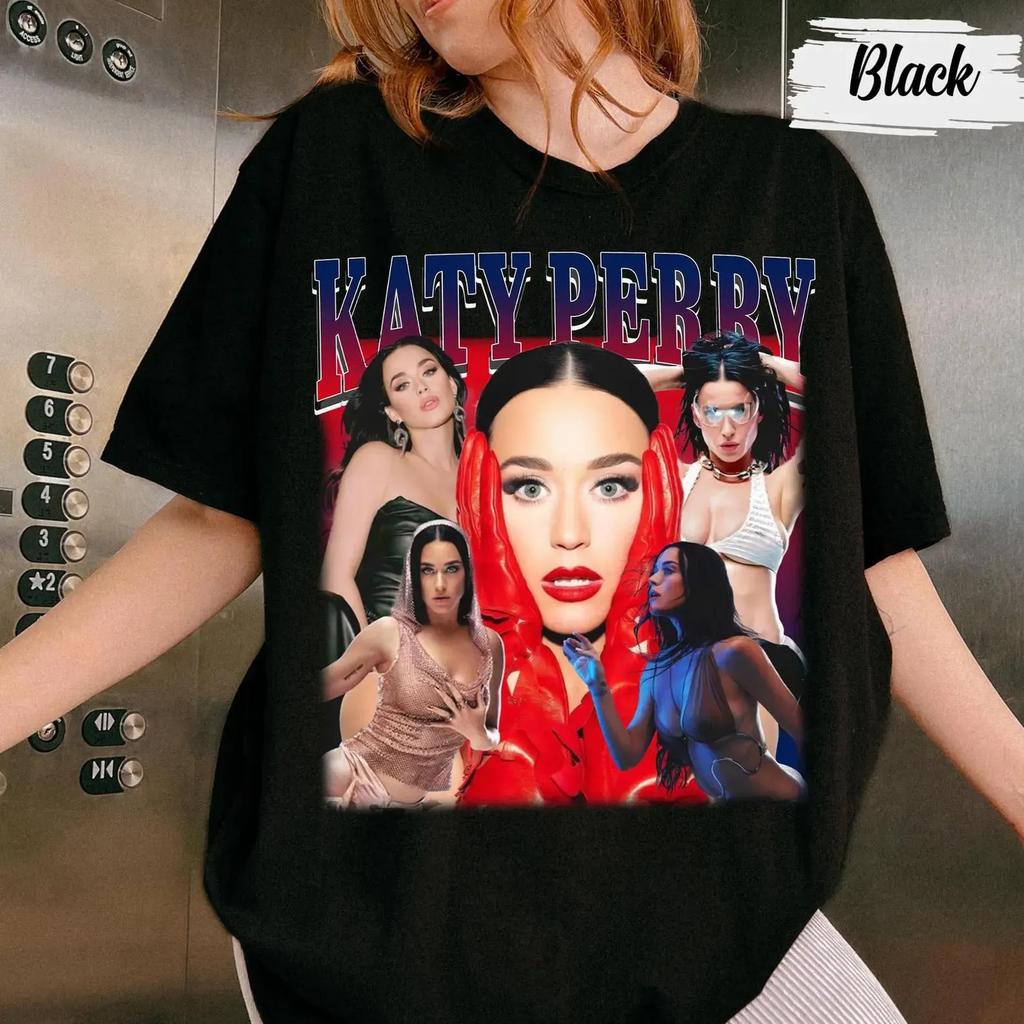 Retro 90s T-shirt, Katy Perry Concert T-shirt, Lifetime Tour T-shirts, Summer Cotton T-shirts for Men and Women.