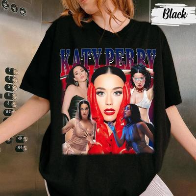 Camiseta de Merchandising de Ventilador Estilo Retro de los 90 Camiseta de Concierto de Katy Perry Camisetas de The Lifetime Tour Verano Unisex y para Mujer Camiseta de Algodón