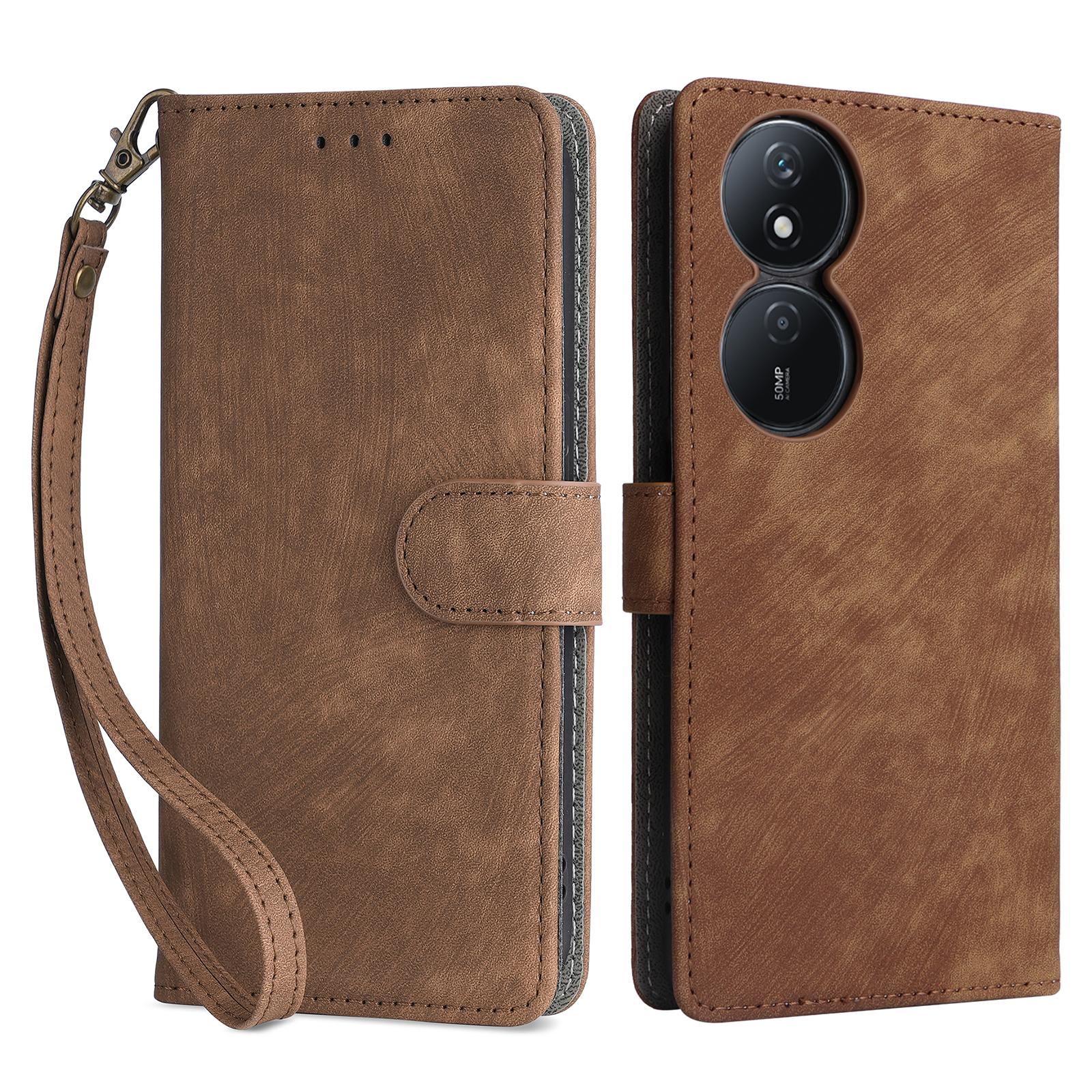 

Для Honor X7b 4G/X7b 5G/90 Smart/Play 50 Plus 5G/Play 8T 5G Чехол для телефона из искусственной кожи с блокировкой RFID Brown