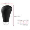 Gear Knob Aluminum Alloy PU Leather with 4 Adapters 8mm 10mm 11mm 12mm Manual Er Transmission