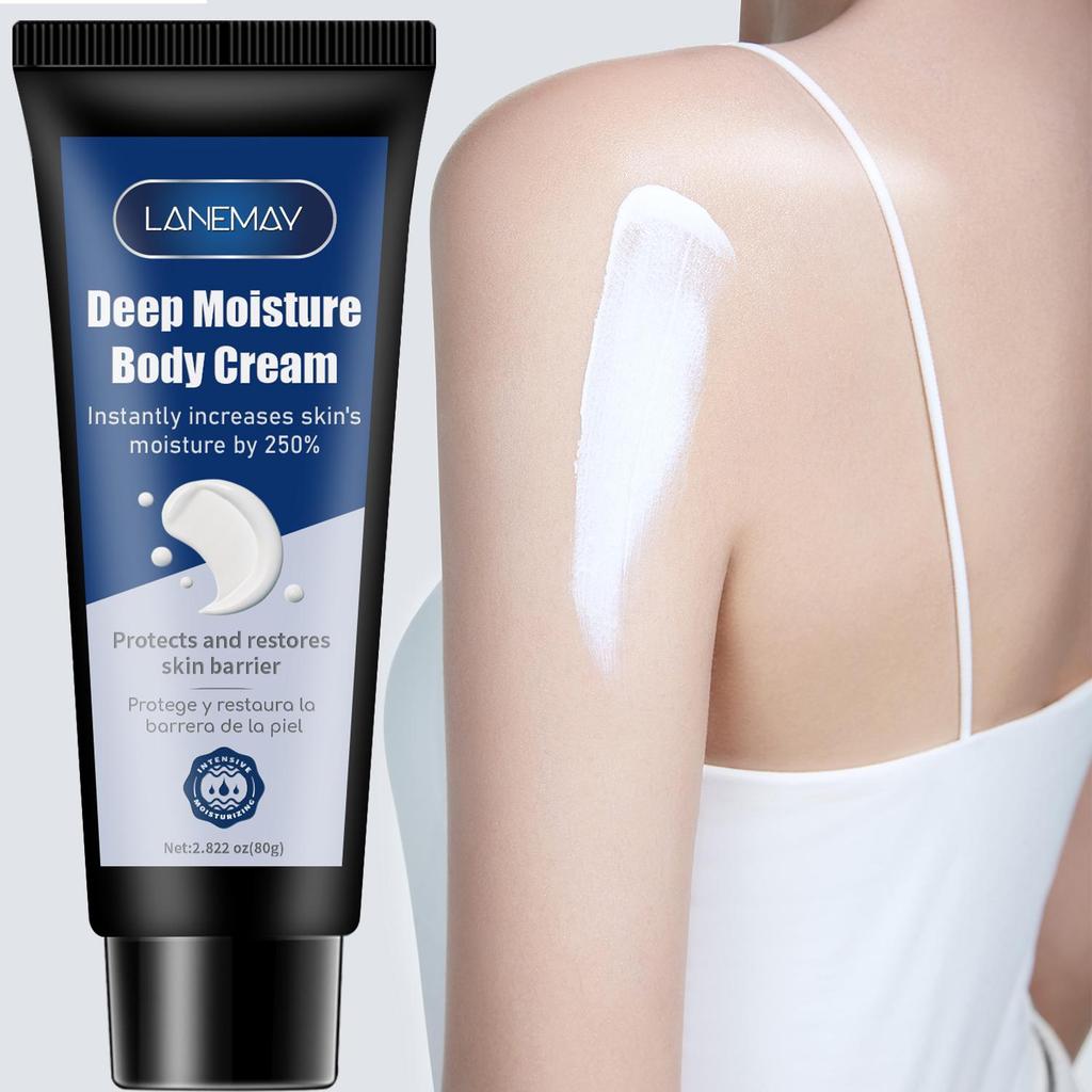 :Deep Moisture Body cream-Instantly Increeaeses Skin'S Moisture By 250%-Protects And Restores Skin Brrier-Suitable for All Skin Types, 80ml