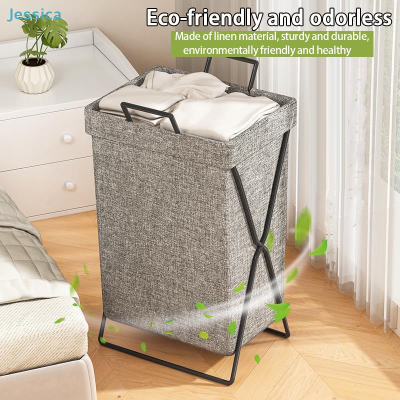 Foldable Laundry Basket with Handles Waterproof Fabric Laundry Hamper for Bedroom Bathroom Dorm Laundry Storage