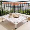 Comfortable Pet Camping Bed Detachable Pet Cool Nest Cat Lounger Cat Elevated Bed  Travel Portable