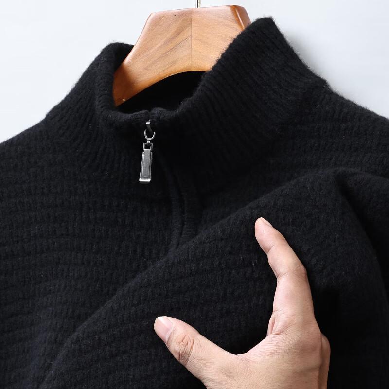 Pull-over jacquard à carreaux en pure laine pour homme Hengyuanxiang