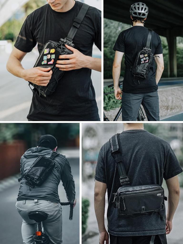 TACTICAL GEEK Cache L6 EDC Modular Sling Lightweight Crossbody Shoulder Travel Chest Everyday Pack for Casual Outdoor Sports Bag, Bag, Bag, Carry,