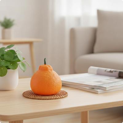 Orange Relief Toy Soft Fruit Ball for Office Workers, Students, Desk, Classroom