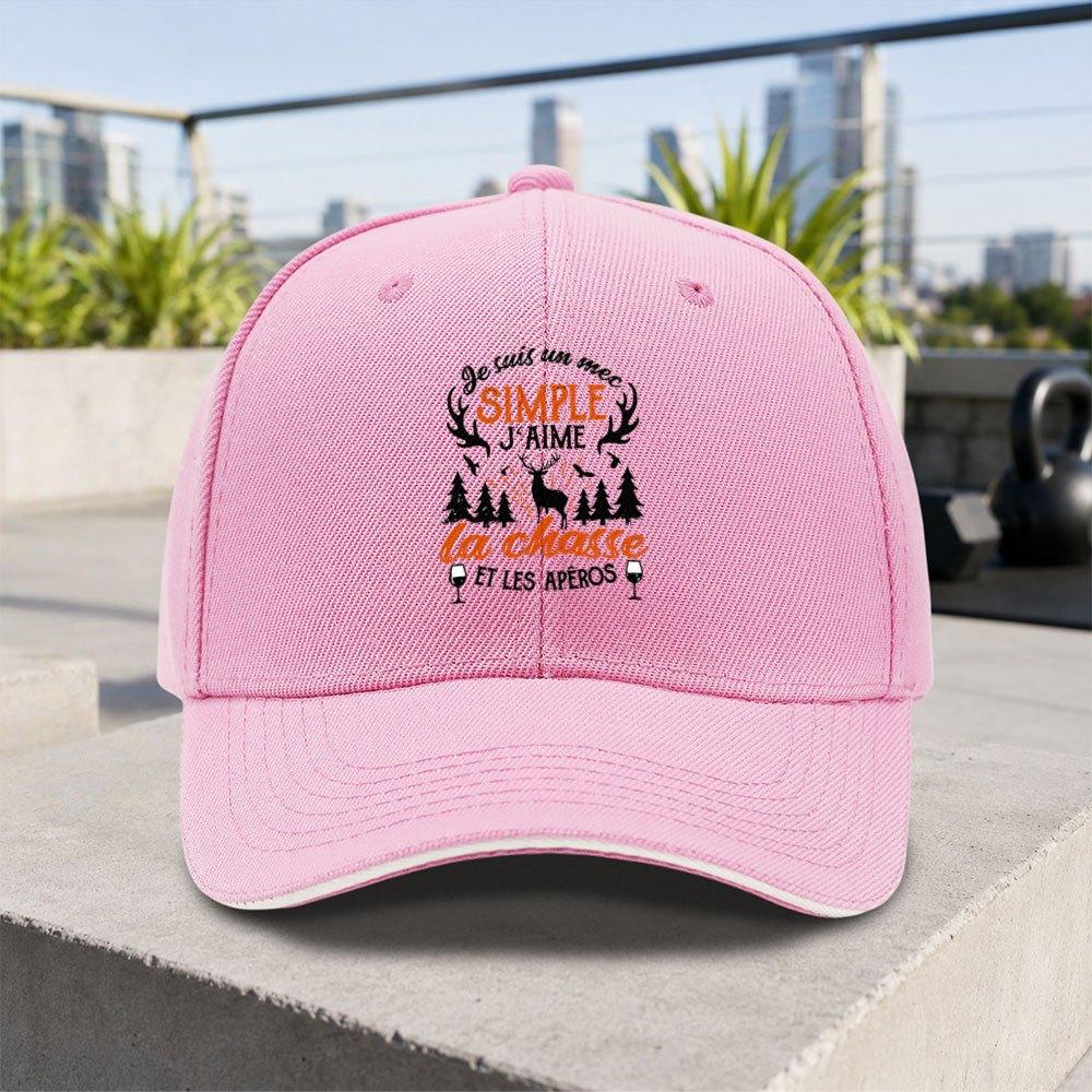 Neuer Hirschjagd-Weinglas-Sandwich-Baseballkappe Unisex Einfach Leicht Verstellbar Outdoor Schnabelkappe Geeignet für Treffen