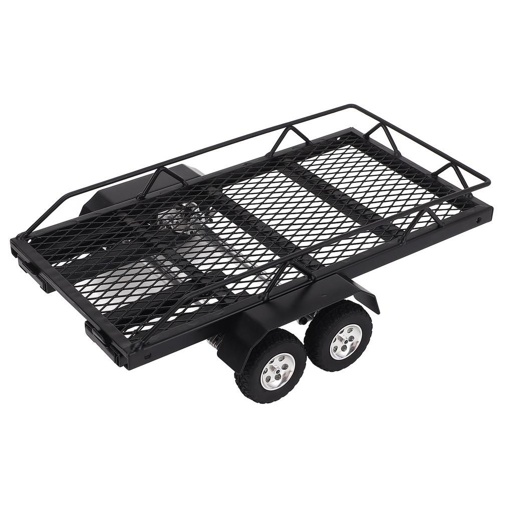 Dual Axles 1 24 Scale RC Trailer for Hauling Behind Cars for SCX24 for FCX24 RC Crawler Upgrade Parts